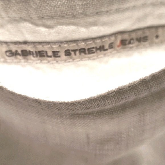 GABRIELE STREHLE JEANS STRENESSE LINEN SKRT SZ 10 - Picture 7 of 7